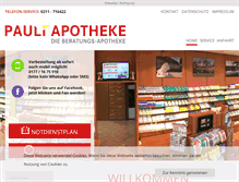 Tablet Screenshot of pauli-apotheke.de